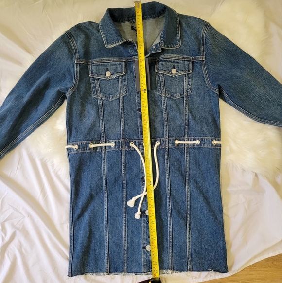 HUDSON Denim Button-Up Dress with Drawstring Waist - Picture 13 of 16